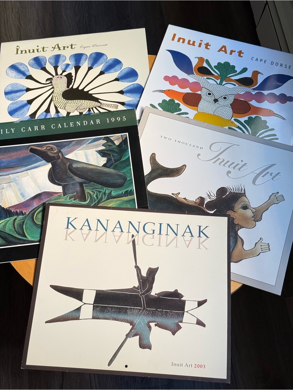 Set of 5 Vintage Inuit Arctic Circle Cape Dorset Baffin Island Art Calendars